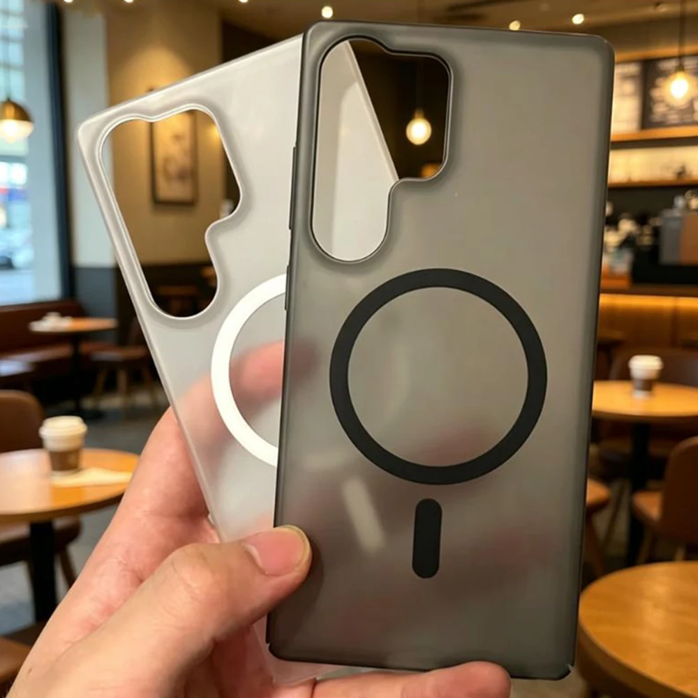 Matte Magnetic Case For Samsung A57 5G A37 A56 A36 A26 A16 A17 A07 A06 S26 Ultra S25 S24 S23 S22 Plus For Magsafe Wireless Cover