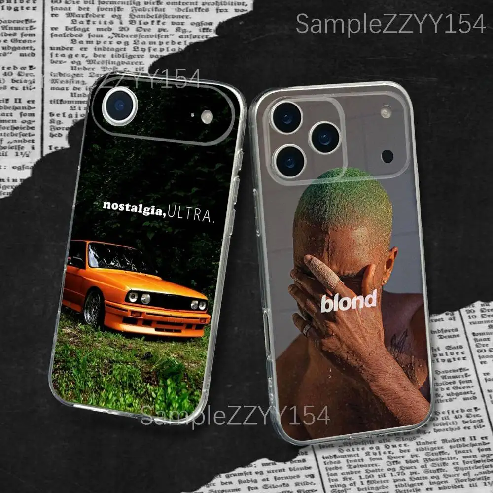 

F-Frank Channel Orange OceanS For iPhone 17,16,15,14,13,12,11 Plus,Pro,Max,XR,XS,X,7,8 Plus,SE,Mini Transparent Thin Phone Case