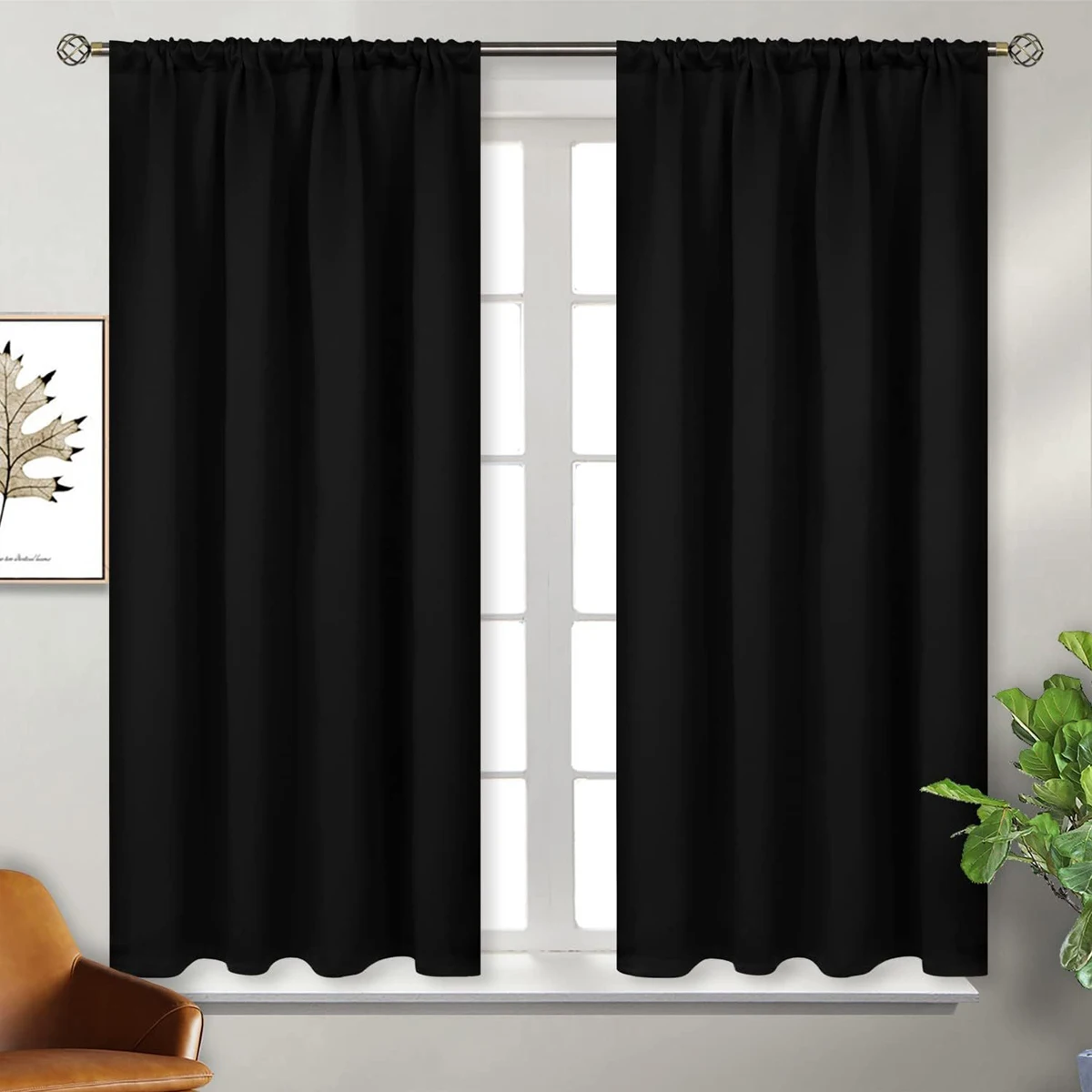 1/2 Panles Moder Curtains For Livingroom High Shaing Curtain90% For Blackout Bedroom Curtain Thick Blinds Drapes Door