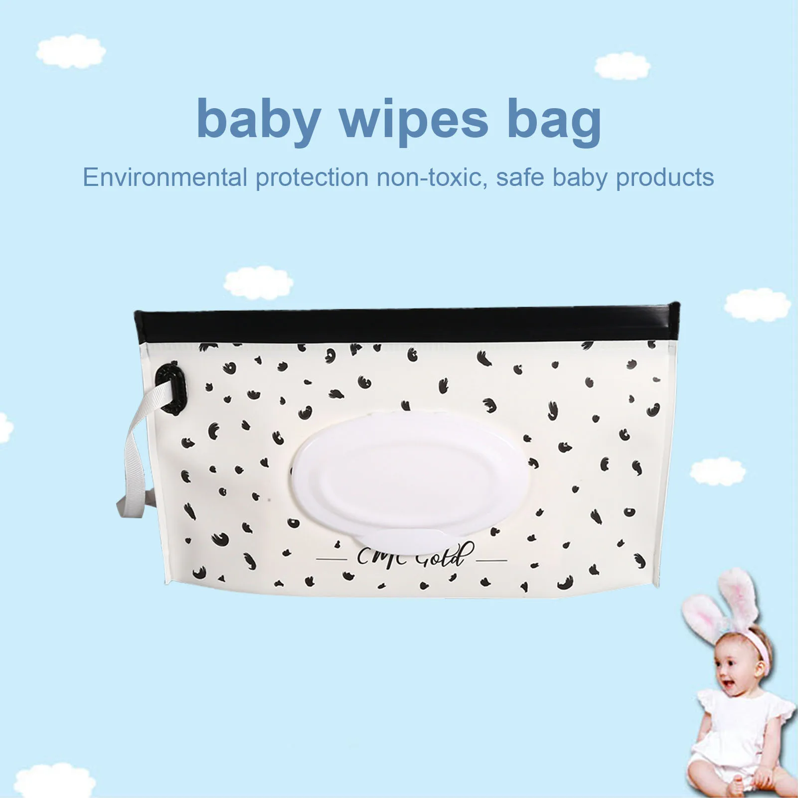 Travel Wet Wipes Box Wet Tissues Wipes Box With Practical Strap Wipes Dispenser Case To Keep Wet Tissues Fresh