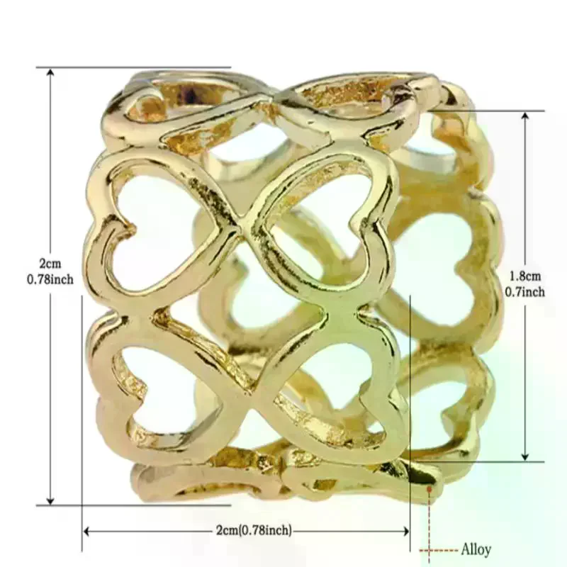 1/4Pcs Alloy Circle Scarves Brooch Pins Metal Heart Hollow Out Silk Scarf Buckle Ring Clips For Women Girls Clothing Accessories - view 6