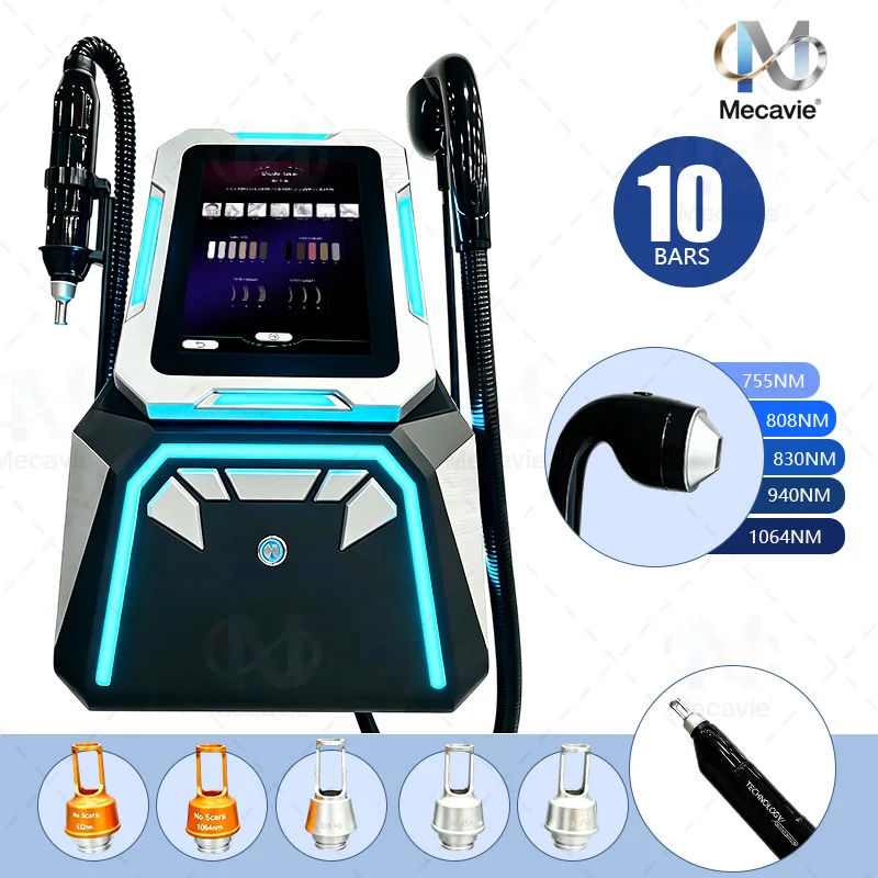 2026NEW MECAVIE 5000W 5 Wave Diode Laser Hair Removal Freezing Point Painless Multi Wavelength Salon Home Premium Beauty Machine