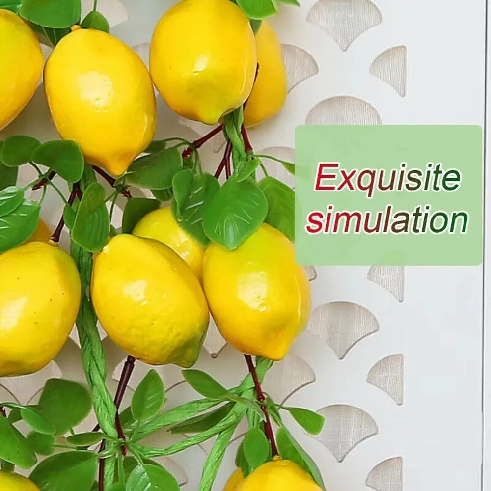 1PC Artificial Simulation Fruit Lemon String Foam Lemon Home Garden Decoration Fake Fruits Hanging Decoration DIY Decoration