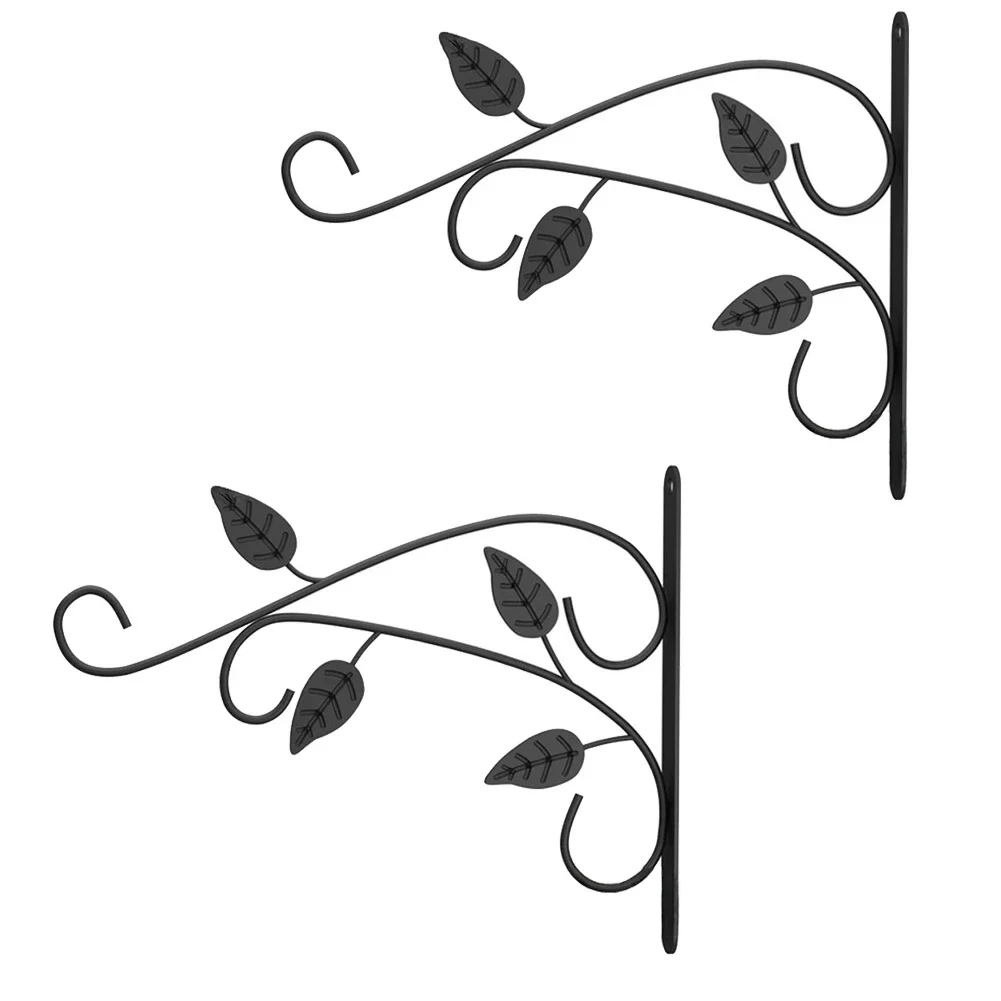

Decorative Wall Hooks Hanging Orchid Rack Garden Decoration Retro Black Finish Set Of Two Sturdy Iron Construction