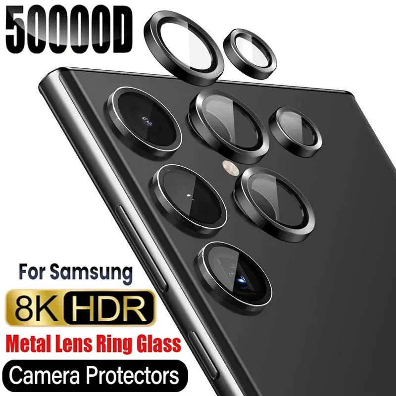 Camera Lens Protector Glass For Samsung Galaxy S26 Ultra S25 S24 S23 Ultra Metal Lens Ring Glass For Samsung S26Plus Camera Film