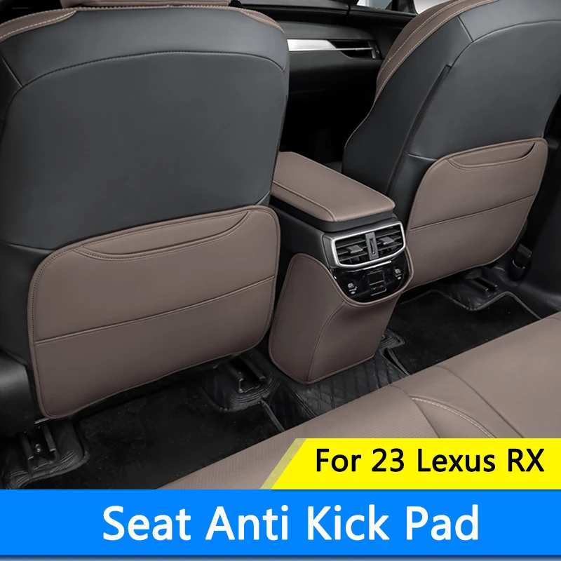 QHCP Car Seat Anti-Kick Mat Leather Rear Air Outlet Anti-kick Mat Seat Anti kick Pad Fits For Lexus RX 2023 Interior Accessories