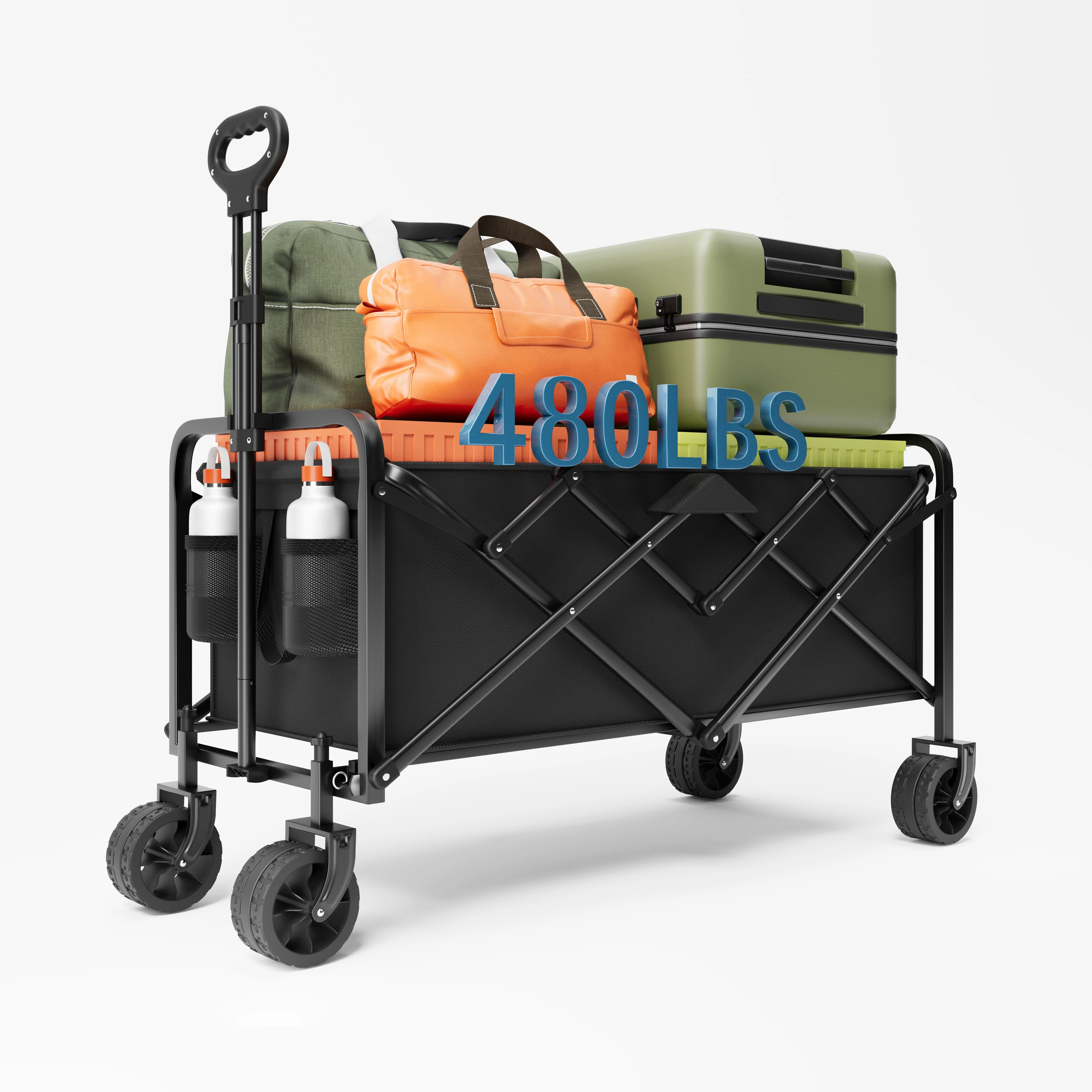 Gardening Tools Store - Heavy-Duty Foldable Cart All-Terrain Multi-Functional Stainless