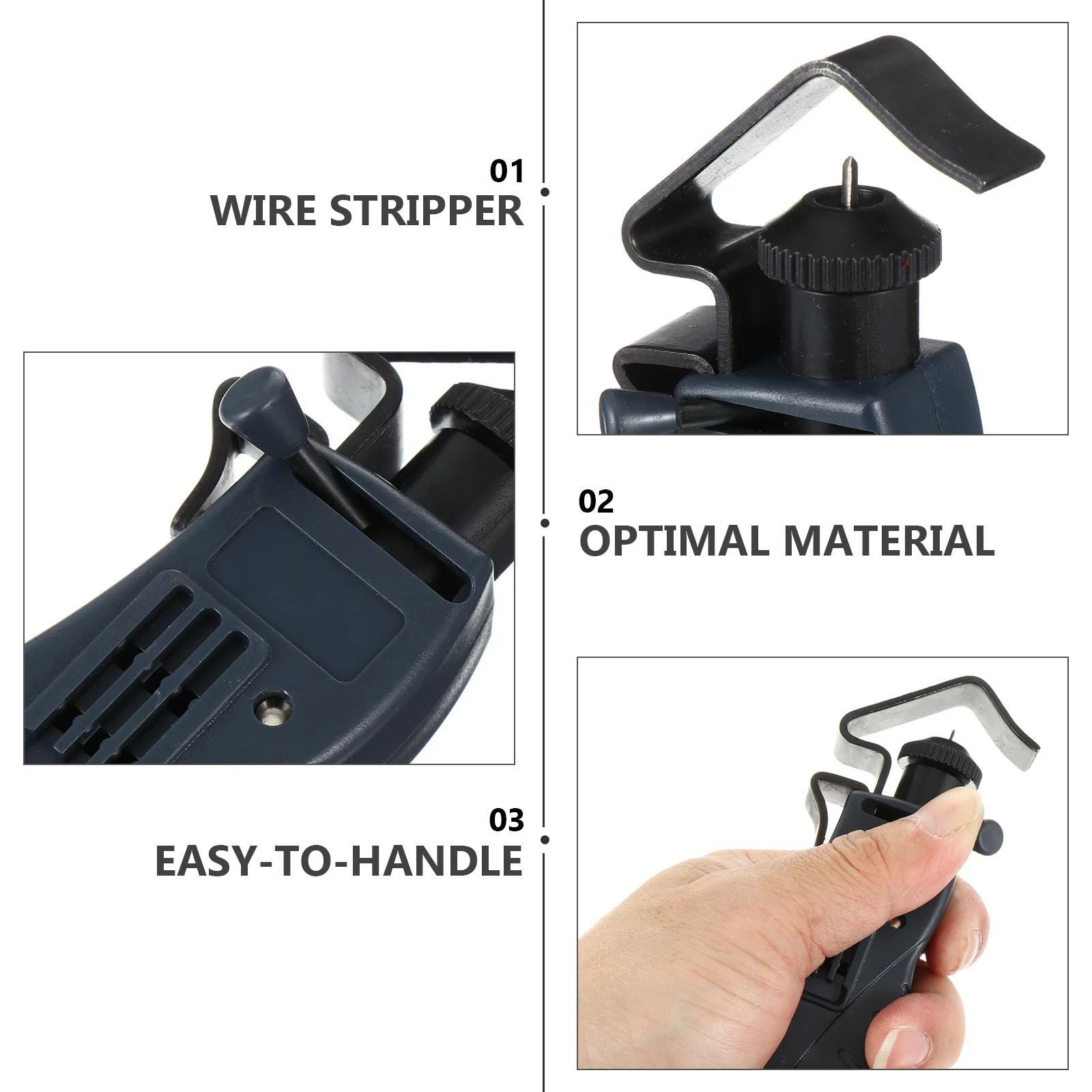 

Cable Stripper 0.18-1 Inch Adjustable Sk5 Steel Blade Cutting Tool For Multi-Purpose Wire Stripping Plier Durable Decrustation