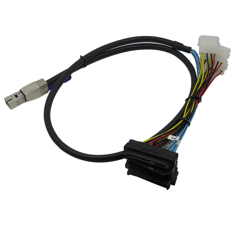 Кабель внешнего жесткого диска длиной 1 м, высокая плотность SFF-8644 к SFF-8482, серверный интерфейс с плоской головкой, кабель жесткого диска