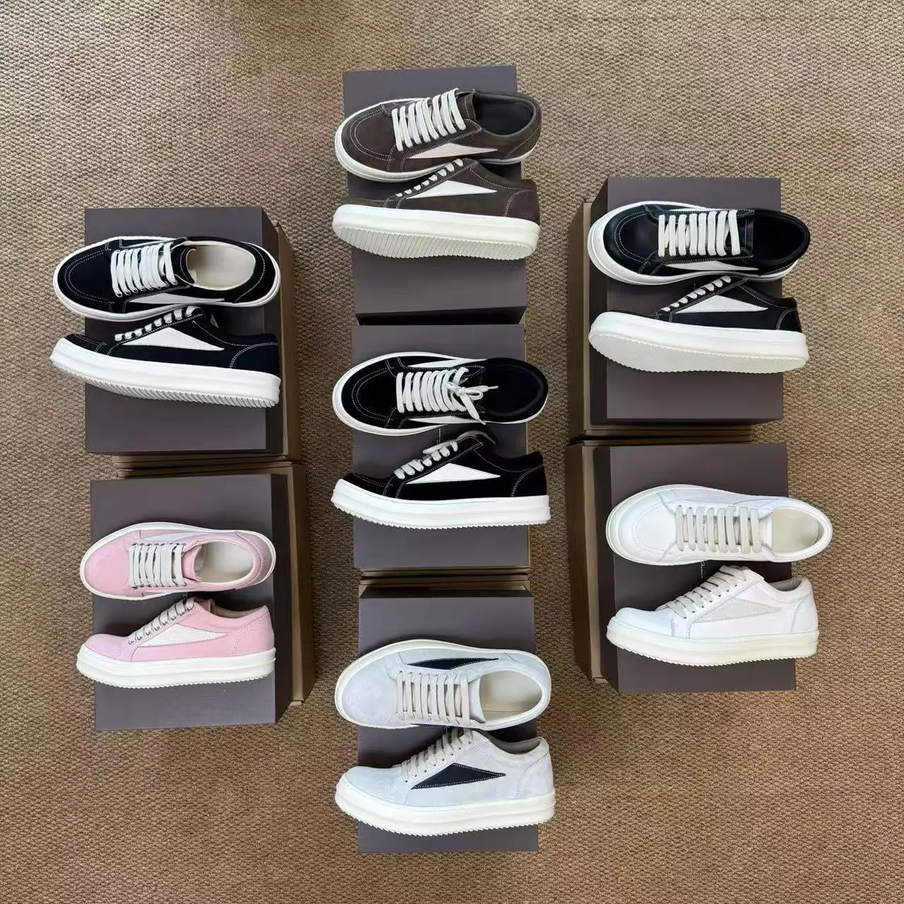 

High Quality Female Canvas Shoes Trend Brand Designer Couple Board Mountaineering rmk Sports Shoes Women Men Thick Heels