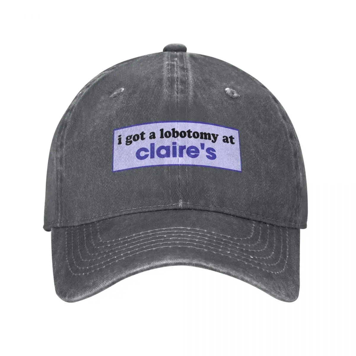 i got a lobotomy at claire's funny meme bumper Baseball Cap Golf Hat Hat Luxury Brand Rugby Men's Women's