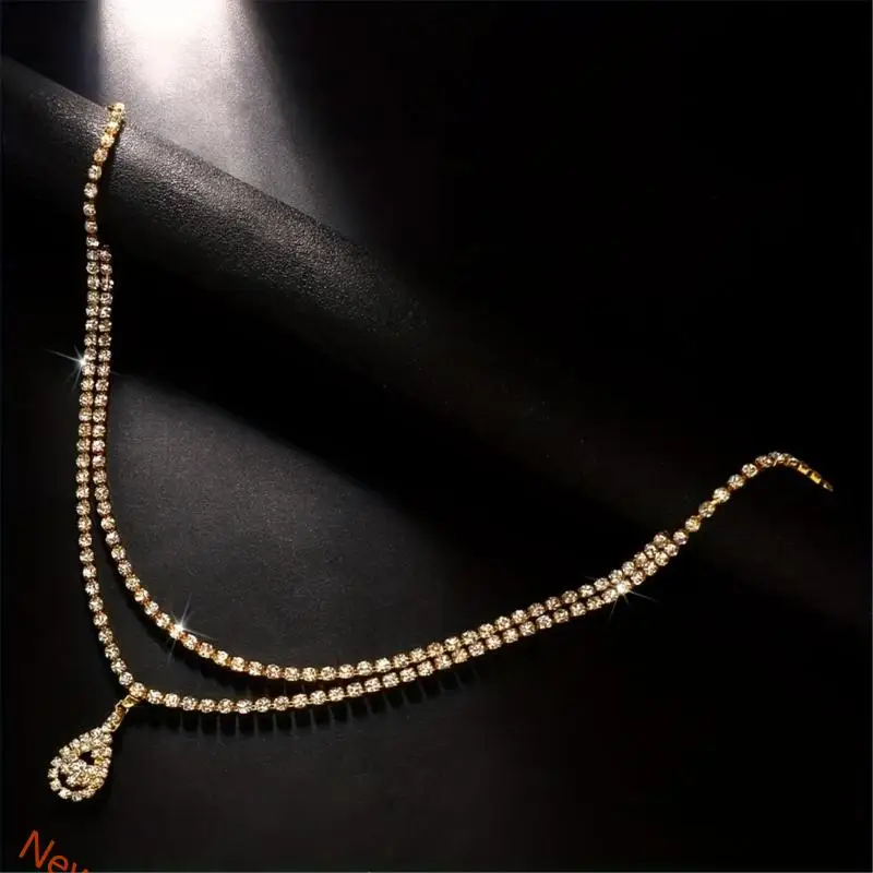 Luxurious Hip Chain With Dangling Teardrop Charm For Women Fashion Accessory