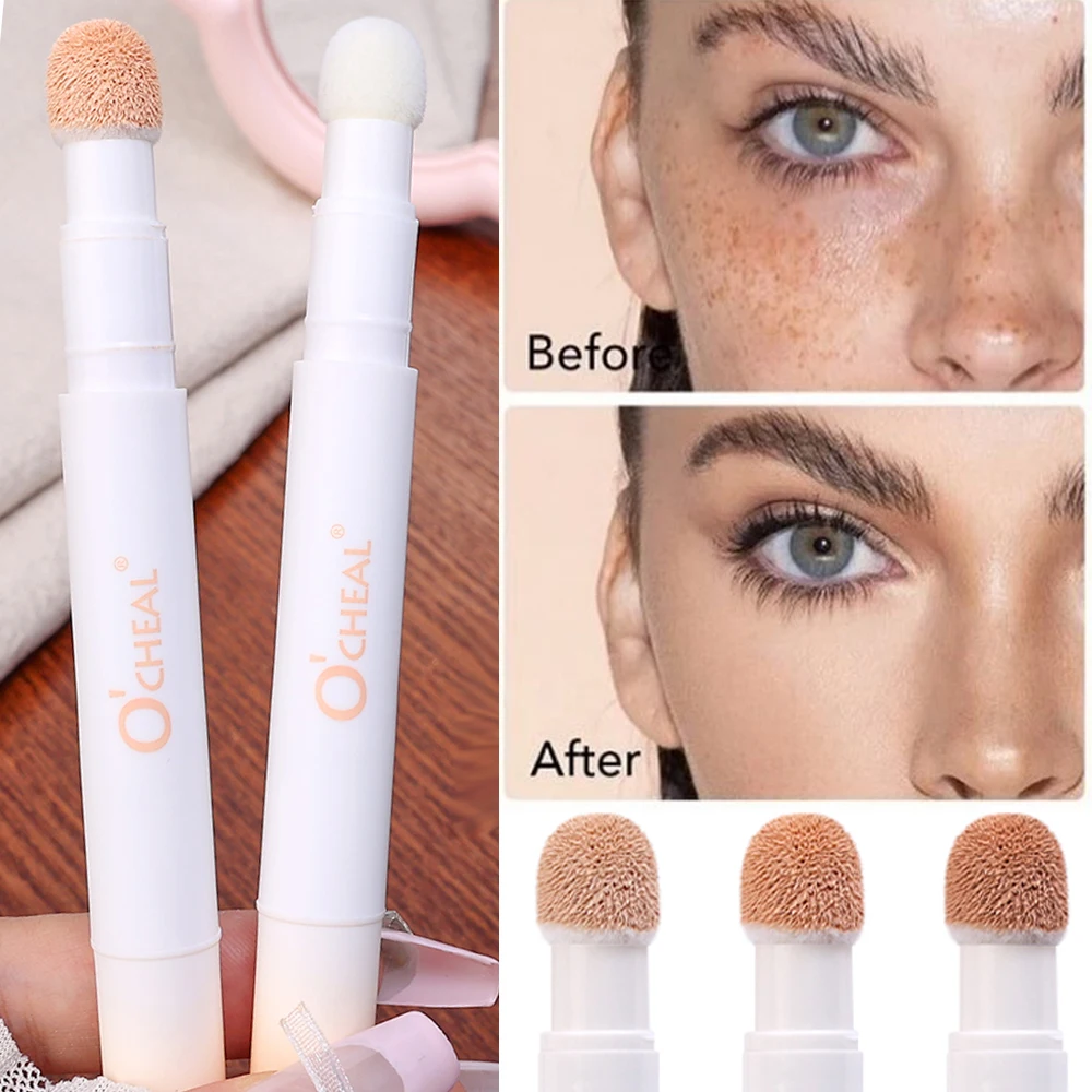 Flüssiger Concealer Stift flauschiger Bürsten kopf Samt Farbe Reparatur Concealer Basis Foundation Creme Abdeckung Akne Punkt glattes Gesicht Make-up