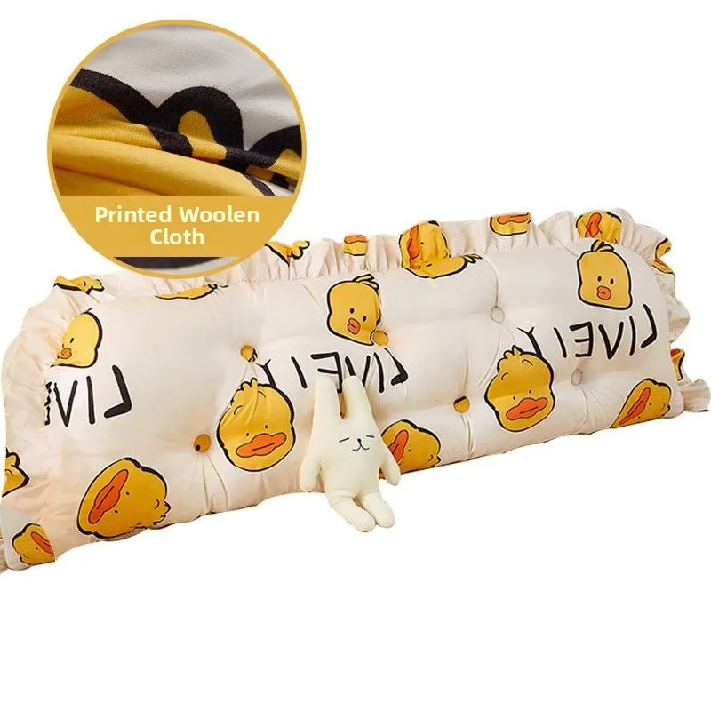 Detachable Washable Soft Bedside Pillow Large Backrest Cushion Tatami Double Size Waist Support Korean Style Bed Backrest Pad