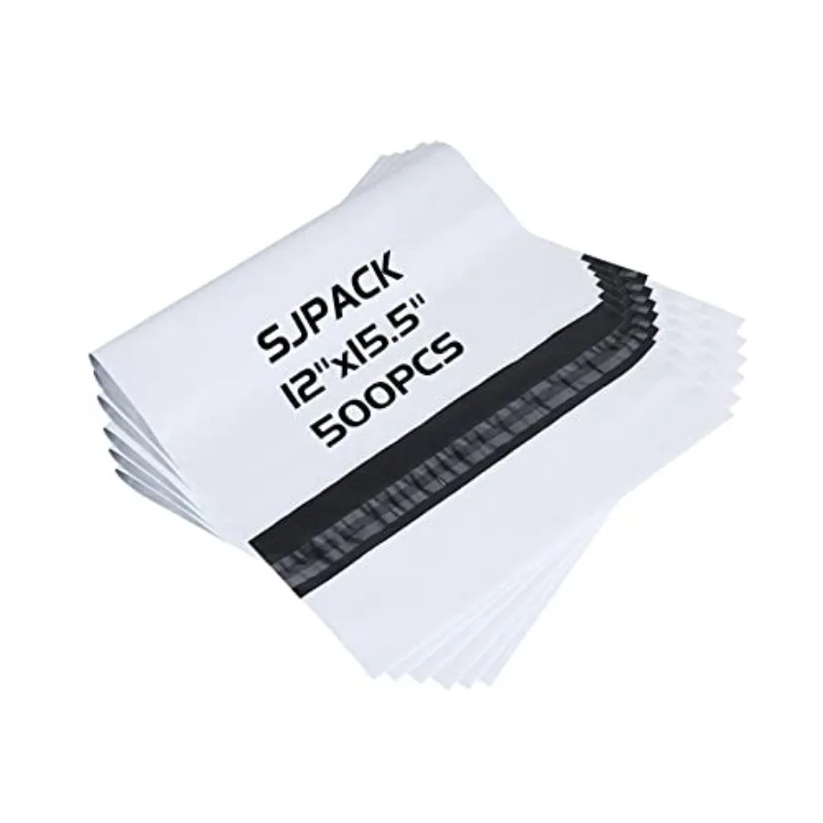

12x15.5-inch Poly Mailers Envelopes Bags 2.5 Mil White Shipping Bags Bags