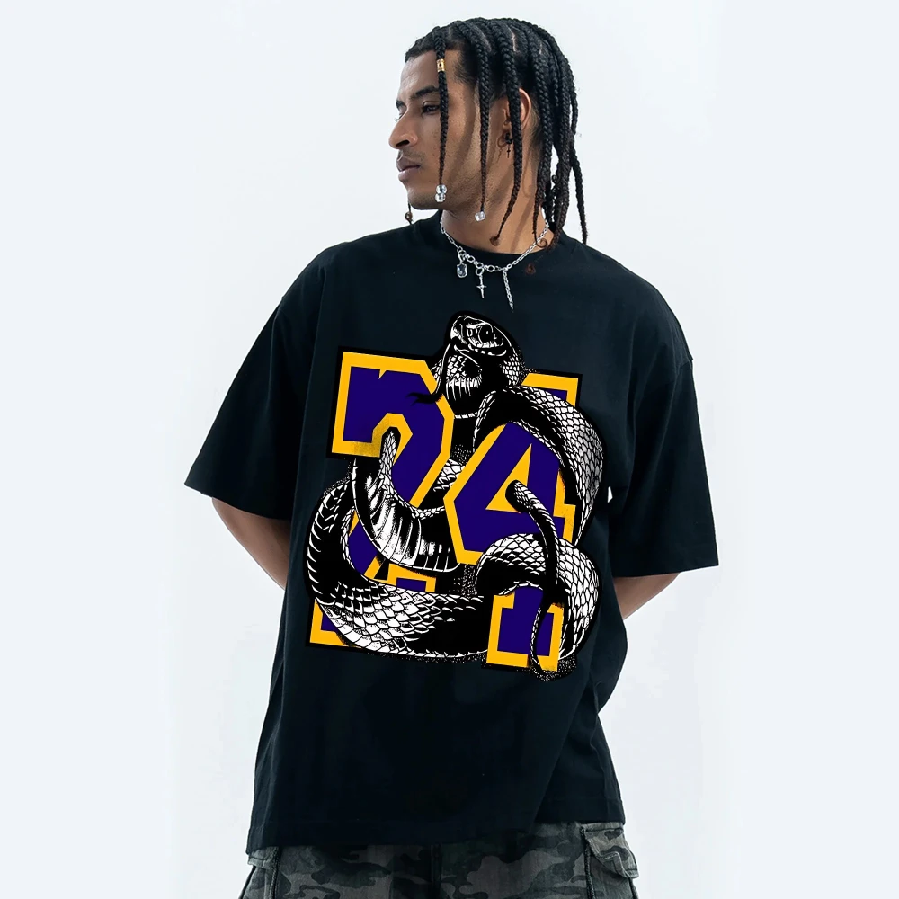 الرجال ملابس الرجال تي شيرت للجنسين الأفعى 24 الجرافيك طباعة الرجال الجولة الرقبة قصيرة الأكمام المألوف منتظم تي شيرت مجسم مناسبة #2