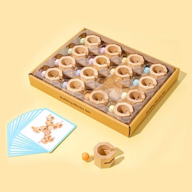 

Sensory Fine Motor Skill Matching Puzzle Building Toy Kindergarten Learning Gift 15UB