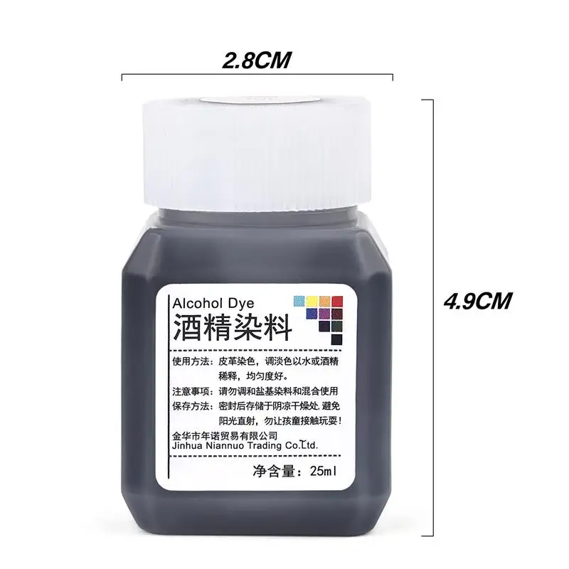 25ml/Bottle Special Leather Pigment Coloring Liquid DIY Handmade Leather Bag Belts Crafts Paint Material Alcohol Dye Pigments