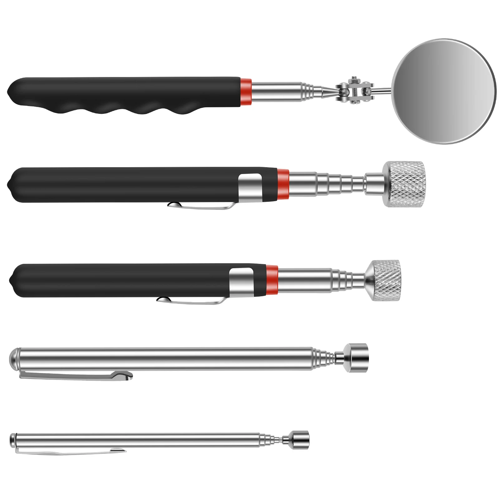 

4Pcs Telescopic Magnetic Pen Pick Up Tool 1.5/3/10/15LB Capacity for Picking Up Nut Bolt Extendable Magnet Pickup Rod Stick