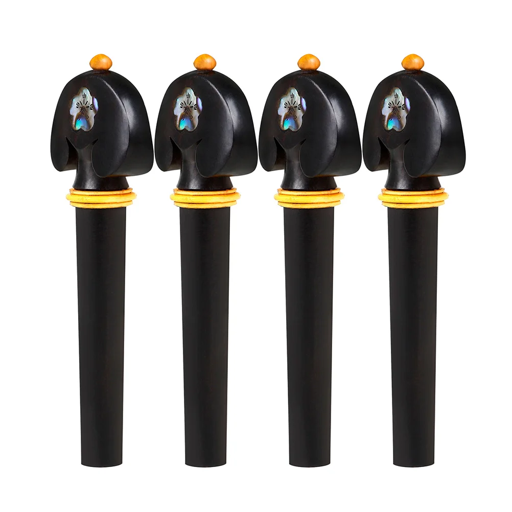 

4 Pcs Violin Tuning Pegs Wood Material Smooth Surface Easy Install Replacement Part Fiddle String Instrument Accessories
