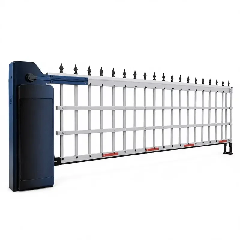 Heavy Brushed Motor Steel Barrier Gate High Security Fence Arm Traffic Boom Barrier with RFID/IC Access Control for