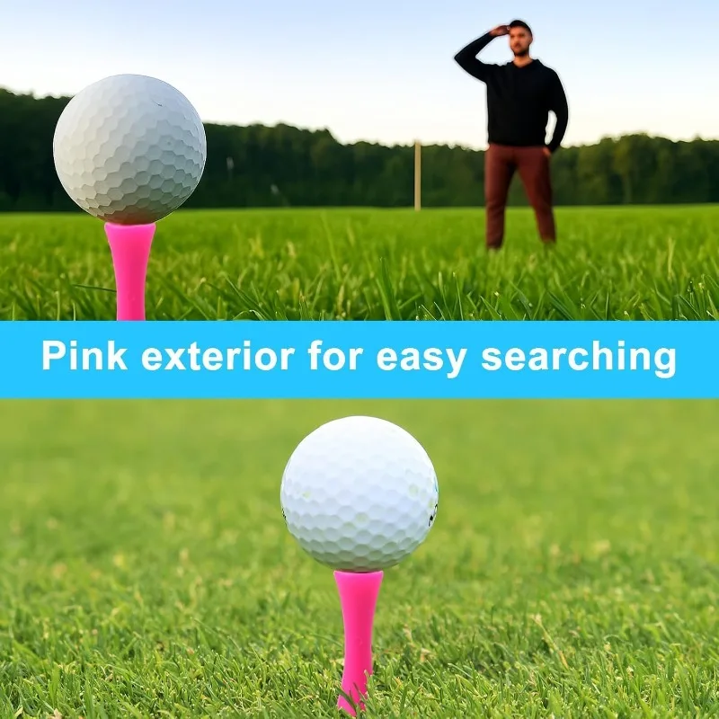 Golf Tees Plastic,50Pcs  Reusable Castle Golf Tees,Small Winter Castle Tees Golf,Unbreakable Step Golf Tees for Golfer Practice