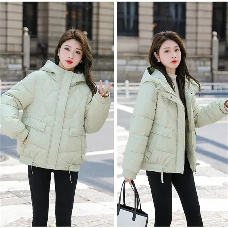 Nouveau hiver court vers le bas coton veste femmes Parkas à capuche épais chaud manteau coréen décontracté doudoune vêtements d'extérieur amples