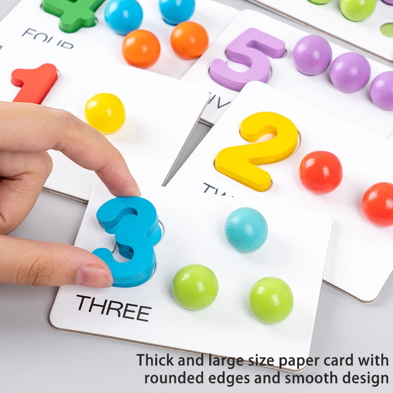 Montessori Holz Digitale Kognitive Paarung Spielzeug Feinmotorik Training Farbe Sortierung Passende Fähigkeiten Lernen Pädagogisches Spielzeug Geschenk