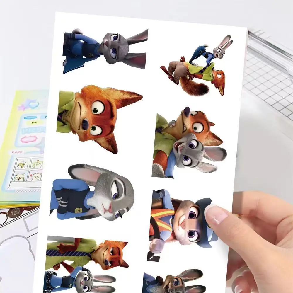 59 шт. декоративные наклейки «Зверополис»: дизайн персонажей для телефонов, поделок — клей премиум-класса, долговечная яркая работа для проектов
