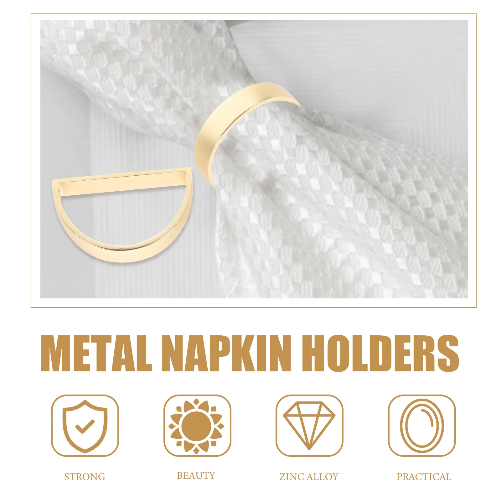 

6 Pcs Dining Napkin Ring Napkins Rings Holders for Cloth Buckles Banquet Dinner