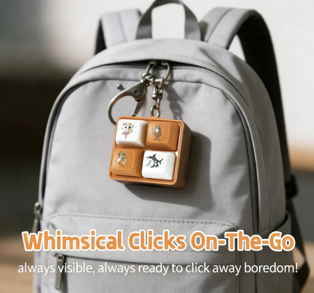 2 حزم الإيطالية Brainrot 4-مفتاح لوحة المفاتيح تململ لعبة Tangtung Sahur الصوت والألعاب الخفيفة لتخفيف التوتر مكتب مفتاح سلسلة