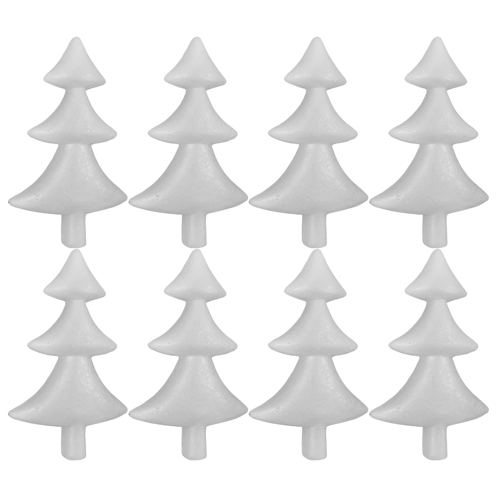 

8pcs Foam Trees Decor 27Cm Diy Christmas Craft Ornament Kit Half Easy Paint Reusable Snowy Tree Home Office Party Decoration