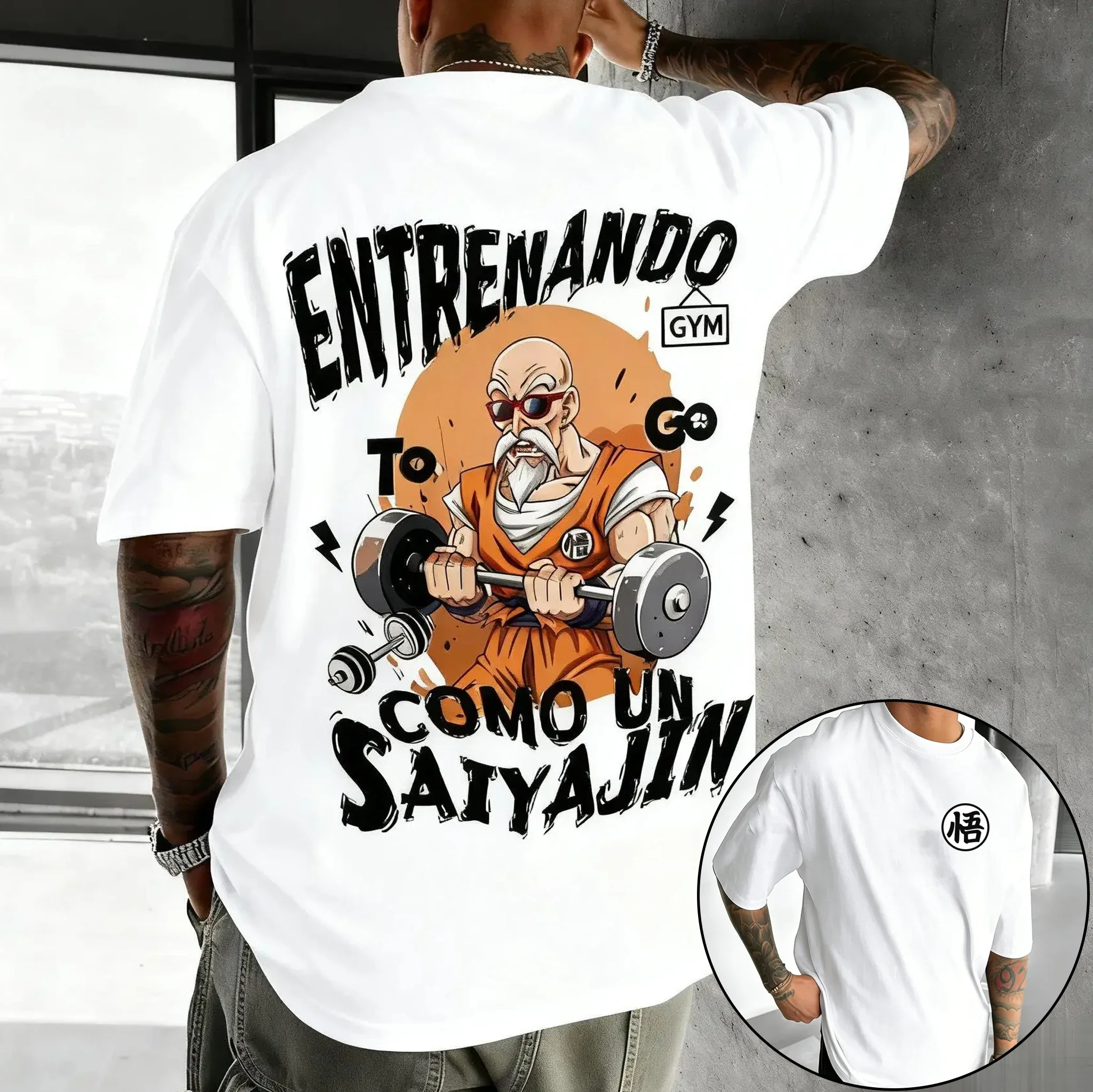 Unisex Dragon Ball Gym Training Master Roshi Anime Graphic T Shirt Men Women Streetwear Summer Vintage Cartoon Short Sleeve Tee