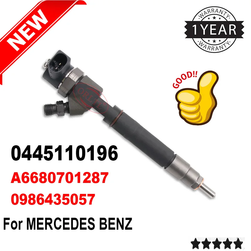 0445110196 A6680701287 Diesel Ful Injector Nozzle 0 445 110 196 for Mercedes-Benz OM668.940 OM668.941 OM668.942 0986435057