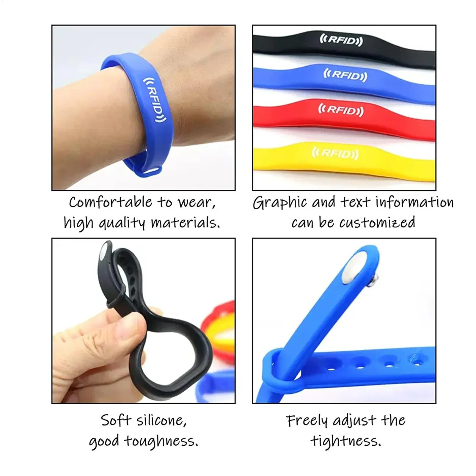 التحكم في الوصول سوار إدارة التخزين معصمه تحديد مقاوم للماء معصمه لمراكز الألعاب الحدائق المائية 13.56 ميجا هرتز