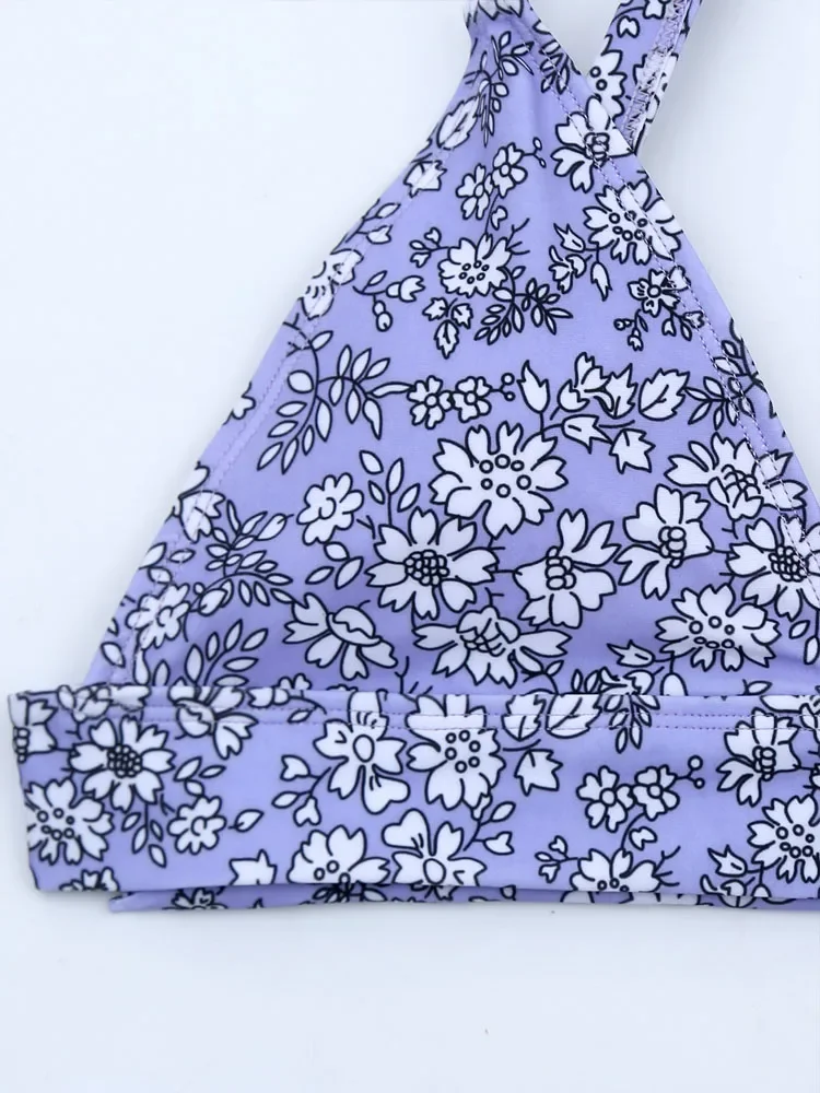 Vigobreviya 2025 sexy amarrado roupa de banho feminina impressão push up bikini brasileiro sem costas maiô senhora praia verão