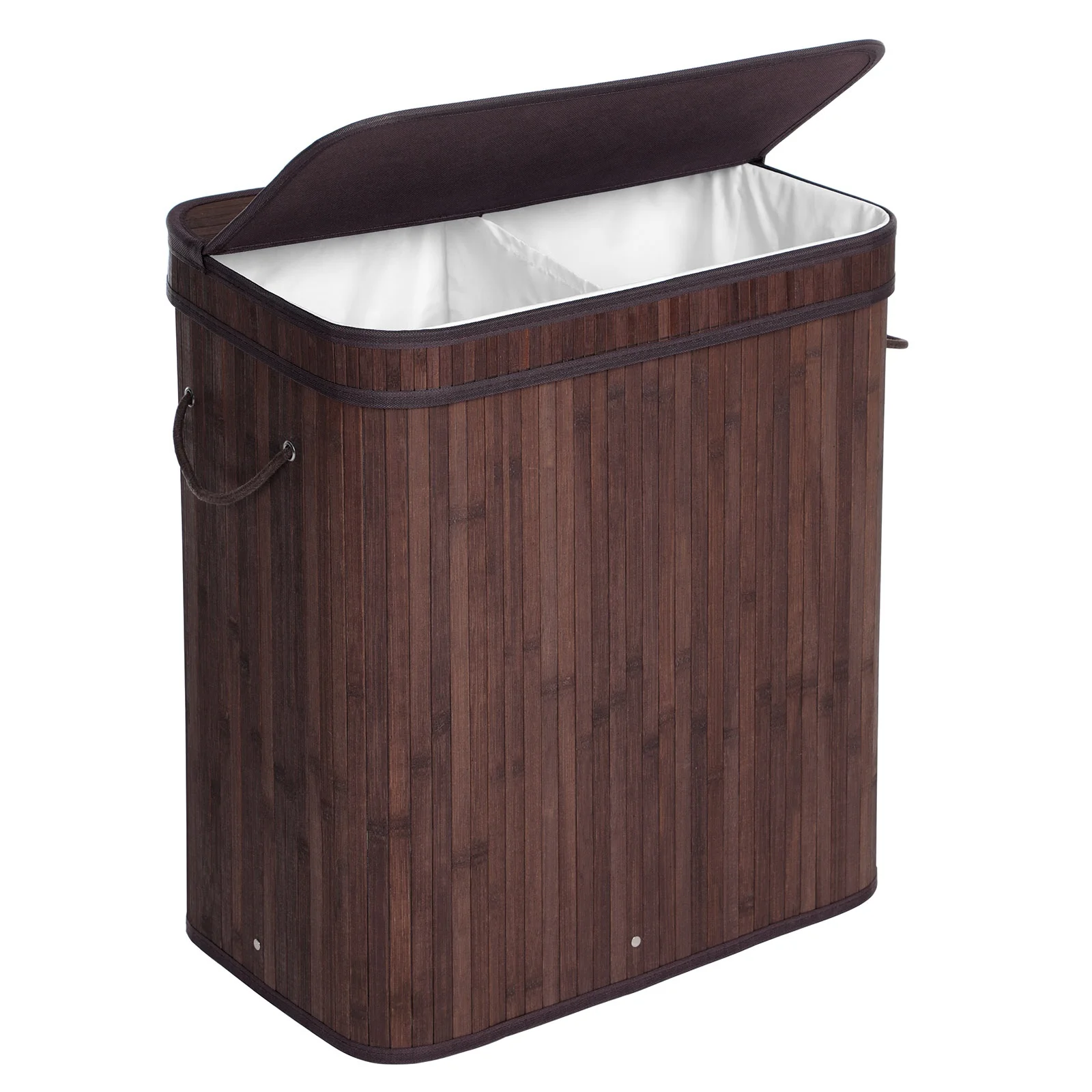 

Retro rectangular bamboo handicrafts eco-friendly portable clothing storage laundry basket