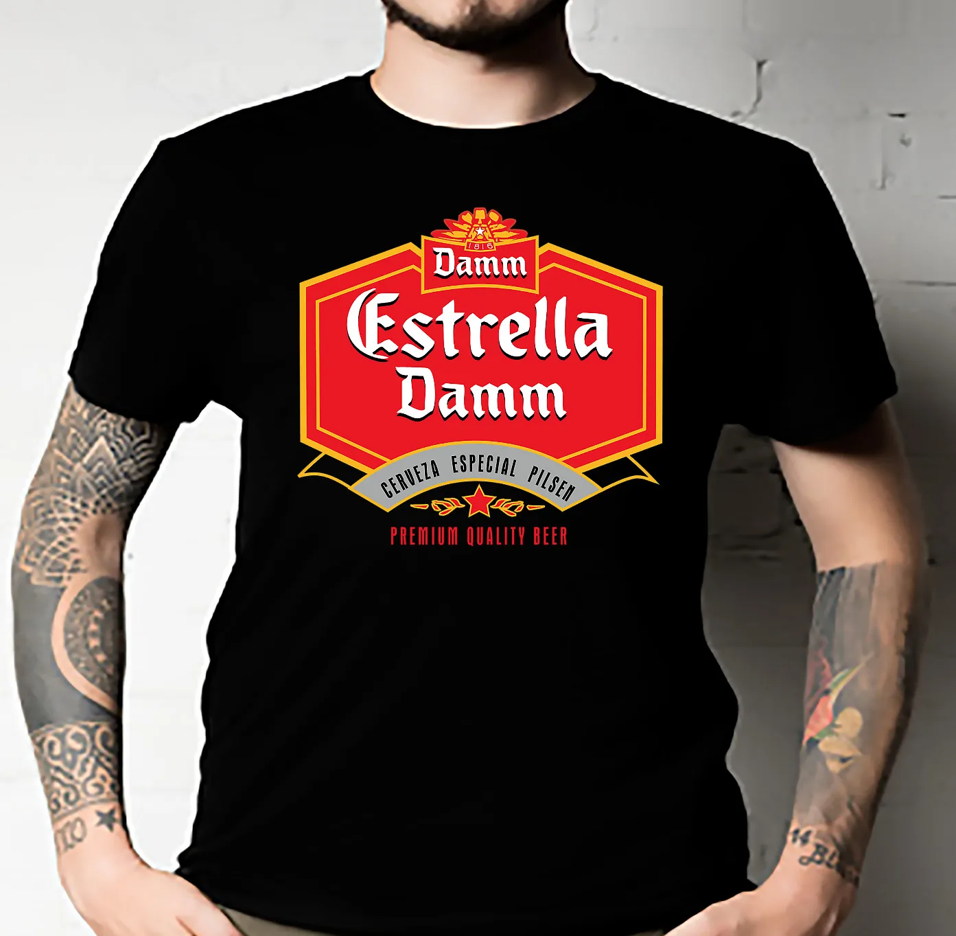 Estrella Damm Classic T Shirt UNISEX ALL SIZE