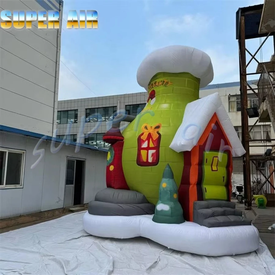Casa gonfiabile gigante verde della tenda gonfiabile della caramella di vendita calda per la festa di Natale