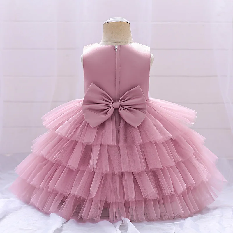 Toddler Baby Baptism Dresses5 4 3 2 Year Birthday Dress For Kids Girl Clothing Princess Party Christening Gown Tutu Costume