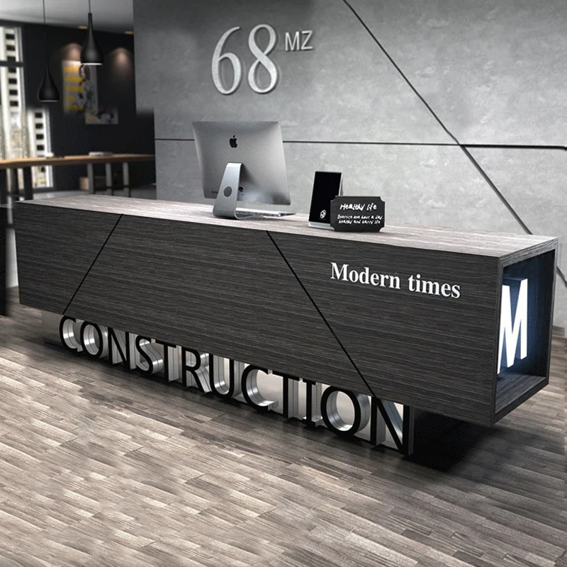 Company reception high-end atmosphere beauty salon reception desk Creative hotel clothing store bar register simple modern