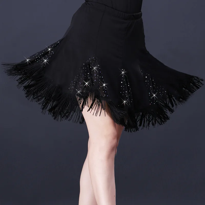 

Half length Latin dance tassel short skirt standard ballroom dresses for women