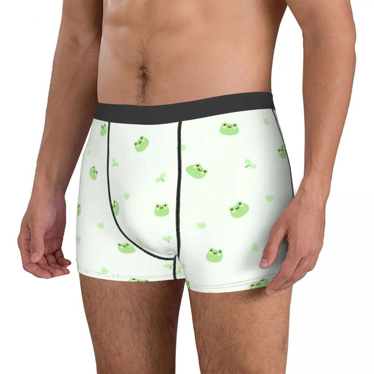 Men Frogs Pattern Underwear Frog Animal Novelty Boxer Briefs Shorts Panties Male Soft Underpants Plus Size