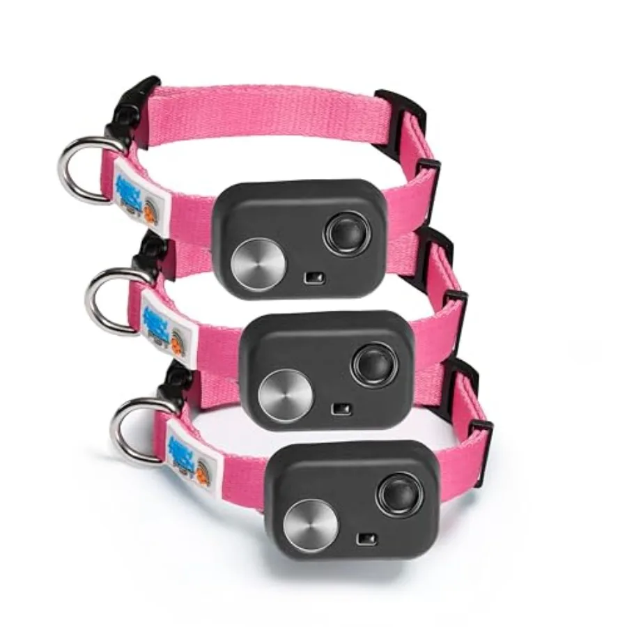 

Automatic pet door collar 3-pack for power pet doors, waterproof silicone, pink, includes three collars with reliable signal tr