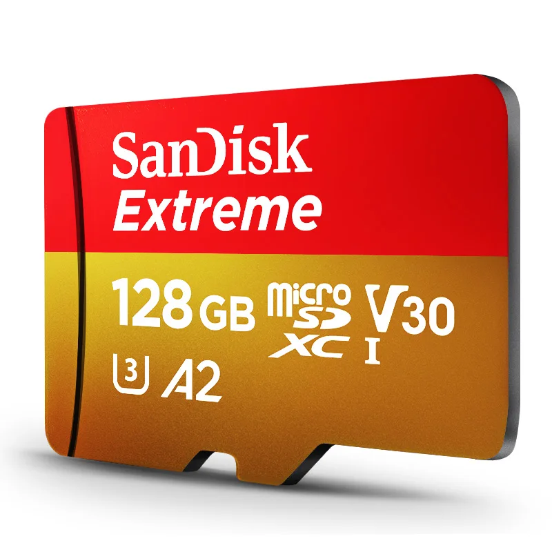 بطاقة ذاكرة SanDisk Extreme MicroSD لعام 100% U3 A2 بطاقة ذاكرة V30 32GB 64GB 128GB 256GB بطاقة TF أصلية A1 للكاميرا 512gB 1 تيرا بايت SDXC tf
