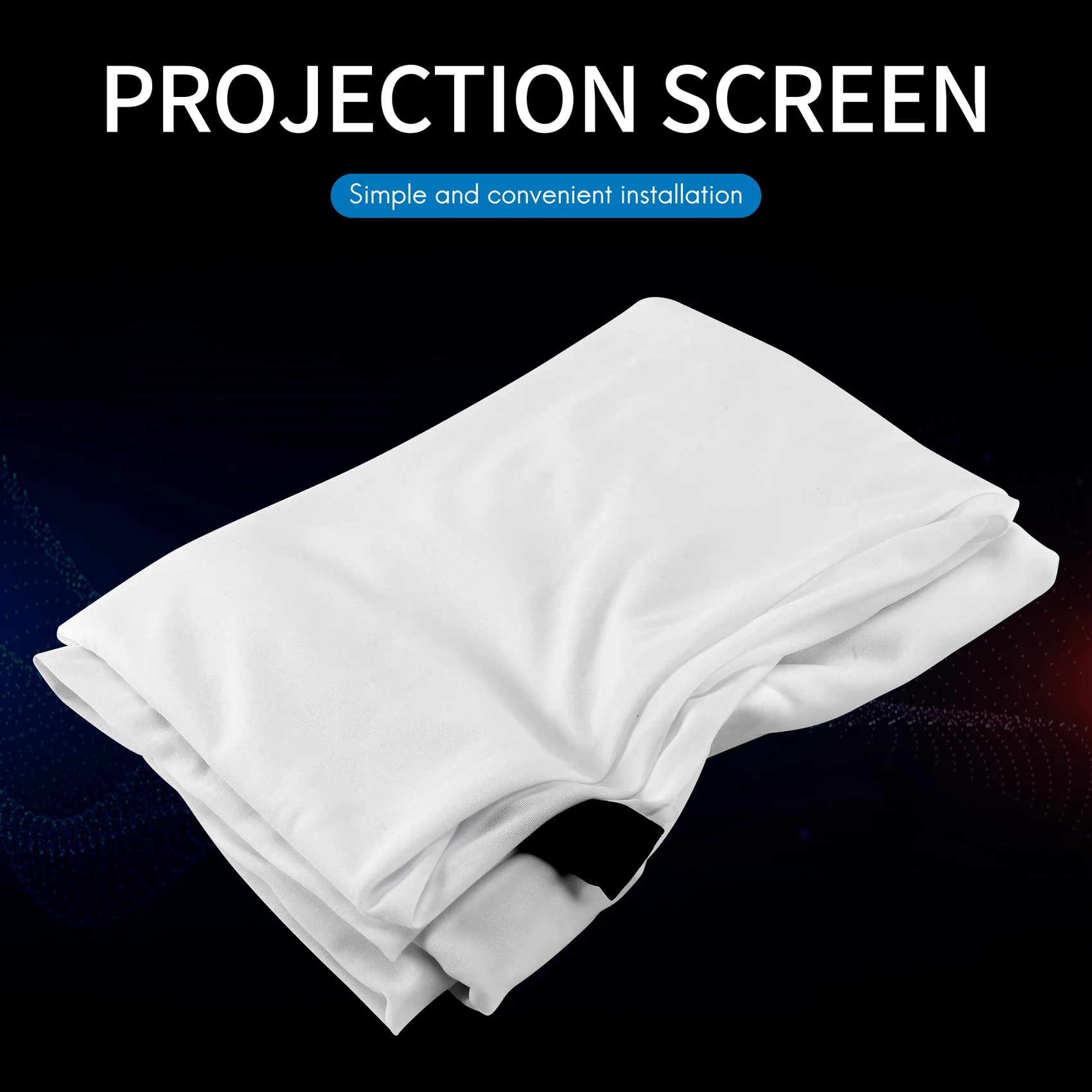 100 Inch 3D HD Projector Screen 16:9 Anti- Projection Screen Canvas for Home Theater Outdoor