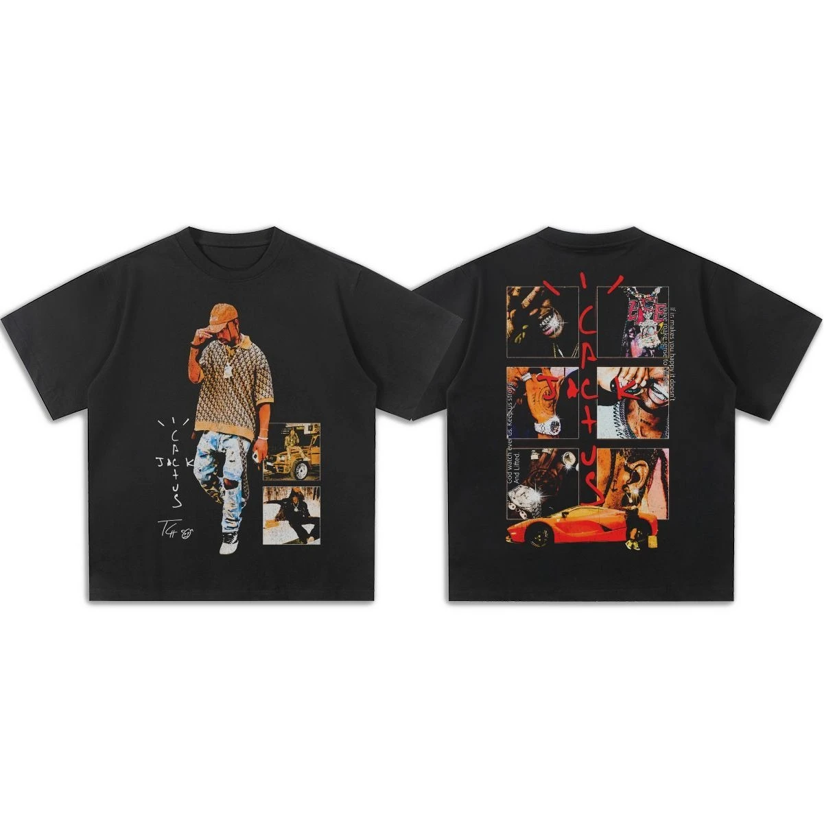 

Trendy Bestseller American Style, Retro European and American Style, Loose Pure Cotton T-shirt with Printing, High Street Short