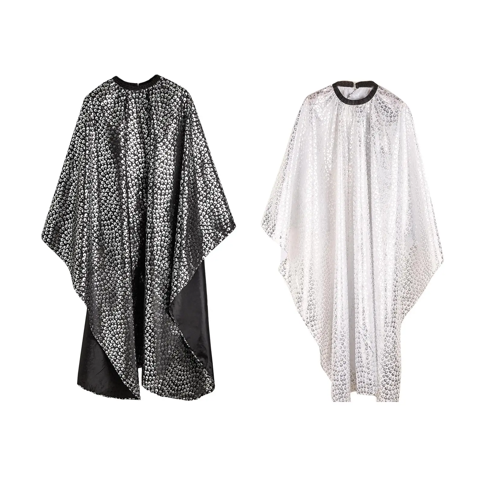 Capa de salão de cabeleireiro com fivela retrátil de metal, capa de estilo de barbeiro, mulheres, unissex, homens