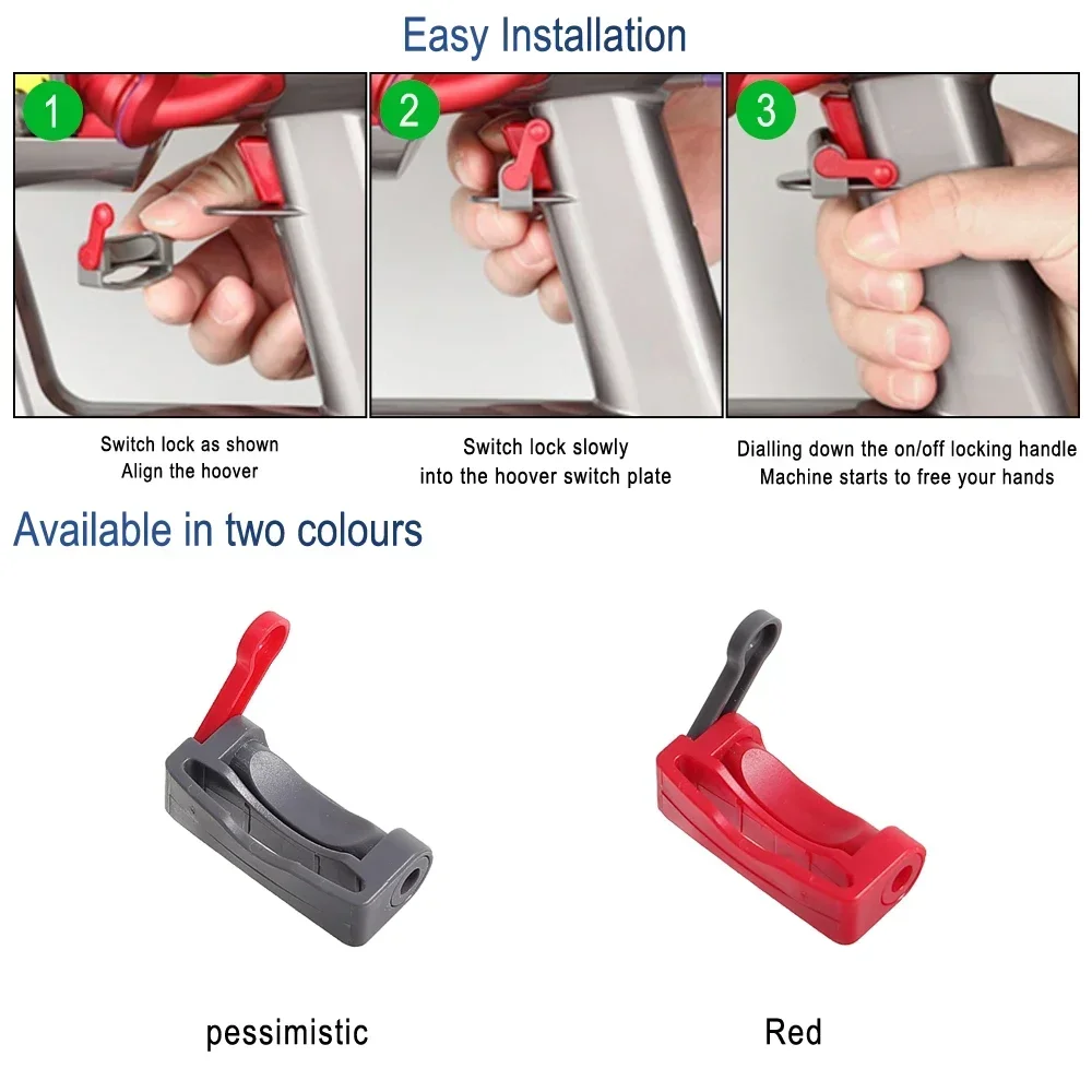 Convenient Button Lock Power Button Lock For Dyson V6 V7 V8 V10 V11 V12 V15 Robot Vacuum Cleaner Parts Accessories Replacement