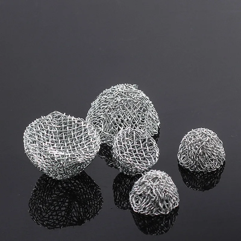 30 PCS Smoking Pipes Metal Filter Tobacco Pipe Spherical Filters Prevent Blocking Combustion Support NET Pipes Accessories